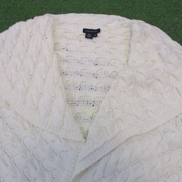 Magaschoni Cream Cable Knit Cardigan - Picture 2 of 5